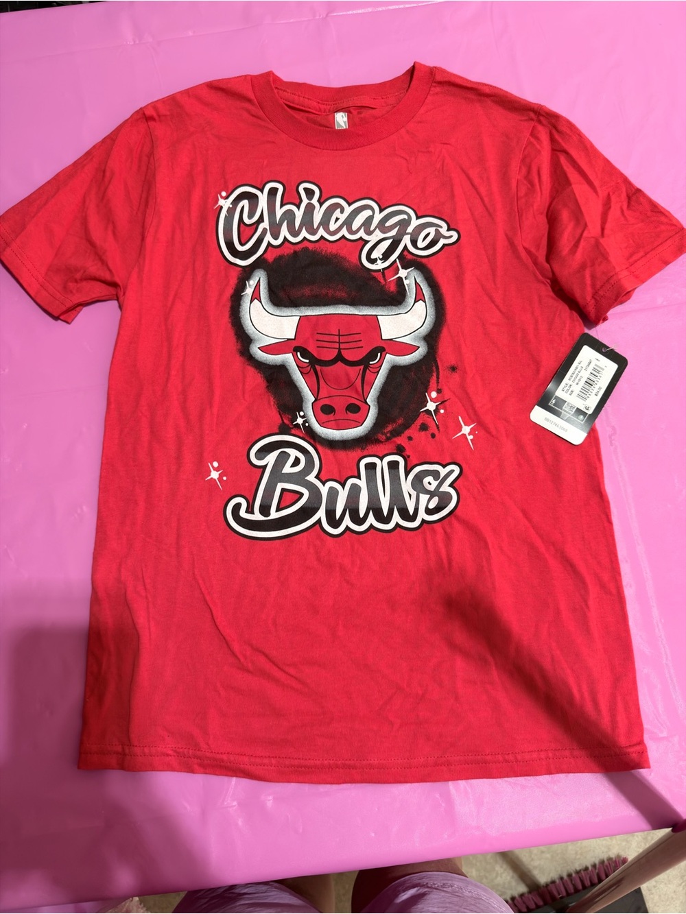 Chicago Bulls Red Graphic Tee - Kids Medium (10/12)